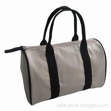 Canvas Cosmetic Bag for Women, Two Handles and Nylon Zipper